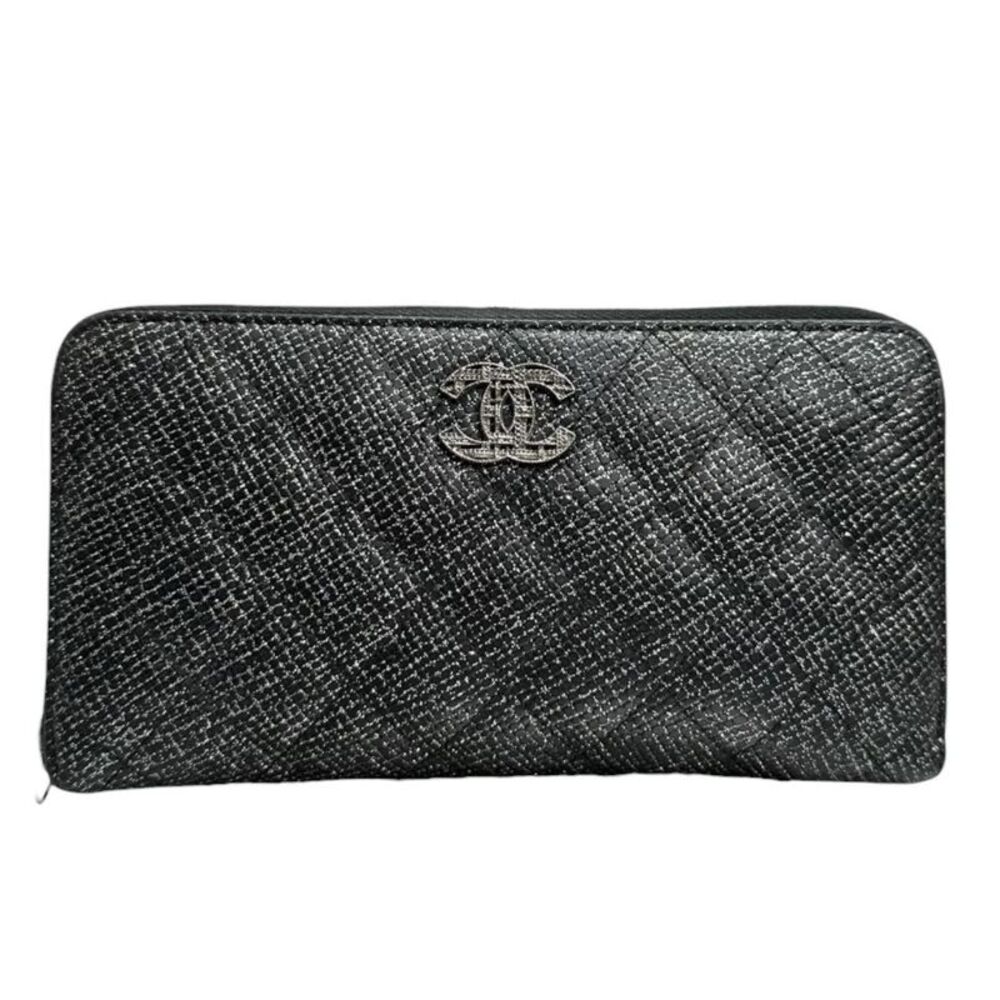 Chanel Leather Matelasse Long Wallet